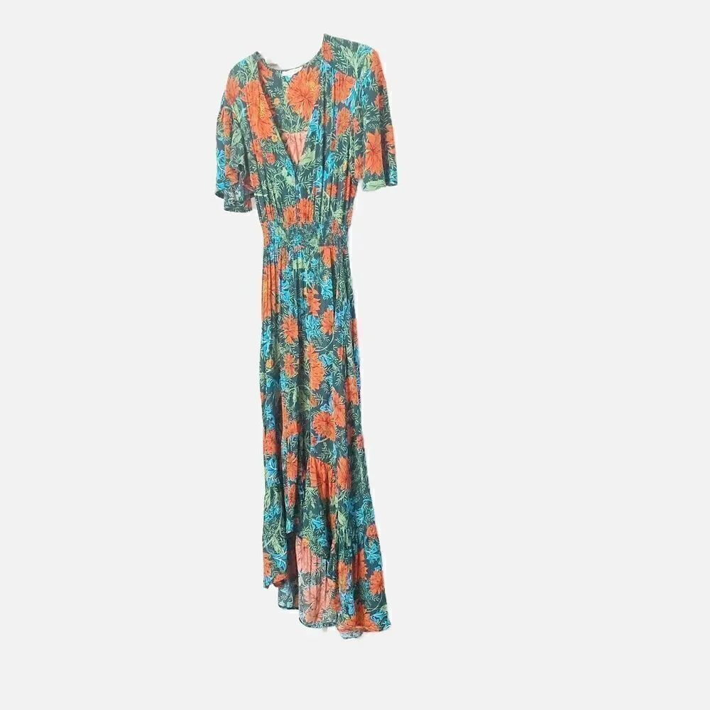 Abel the Label Fantasy Floral Tiered Cottage Core Dress Size XS Vacation Travel - Picture 3 of 9